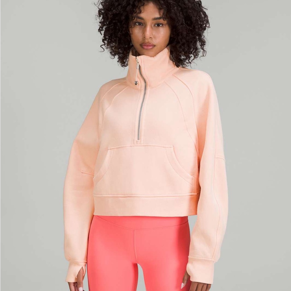 Lululemon Scuba Oversized Half-Zip Oversized | Peach Satin M/L